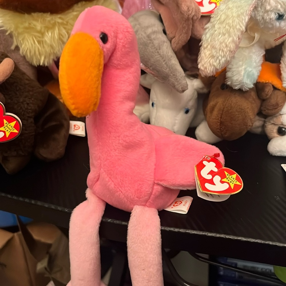 RARE!!! Pinky beanie baby with errors